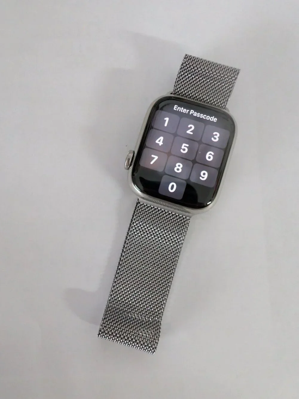 Apple Watch Series 8 w/Silver Milanese Mesh Band